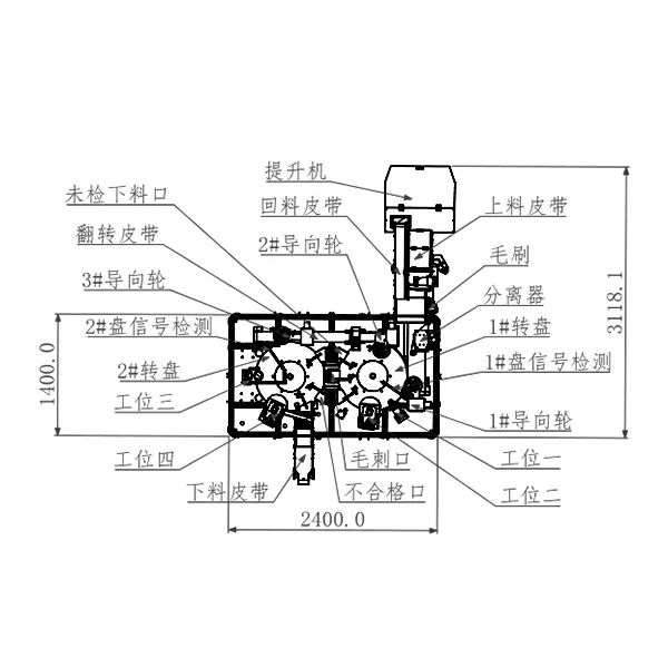 双玻璃盘式视觉检测分选机（4工位）